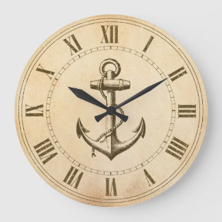 Reloj Redondo Grande Ancla náutica