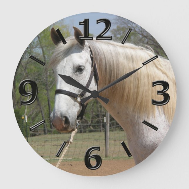 RELOJ REDONDO GRANDE ANDALUSIAN HORSE HEAD MORISCO (Anverso)