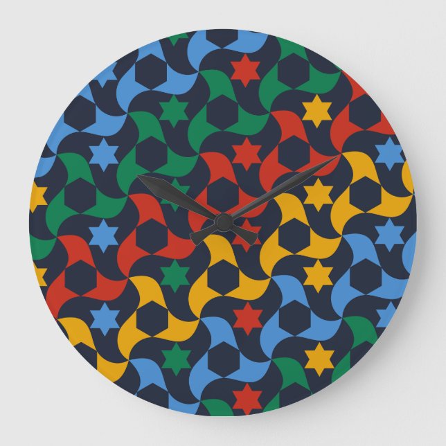 Reloj Redondo Grande Andalusian Tiles 12 (Alhambra Palace, Granada) (Anverso)