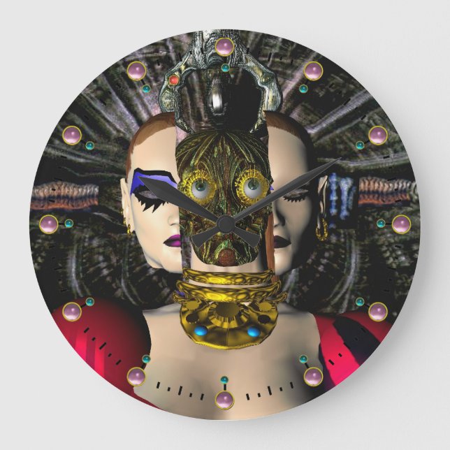 Reloj Redondo Grande ANDROID XENIA SPACESHIP PILOT Science Fiction (Anverso)