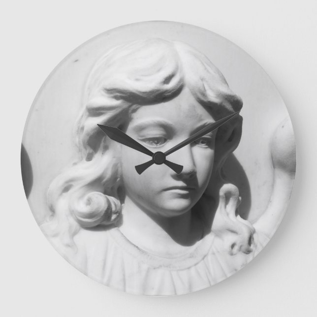 Reloj Redondo Grande Ángel caído de luto (Anverso)