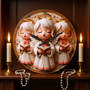 Reloj Redondo Grande Ángel Choir