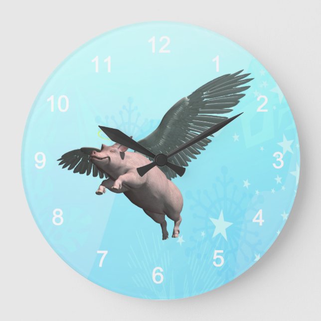 Reloj Redondo Grande Angel Pig (Anverso)