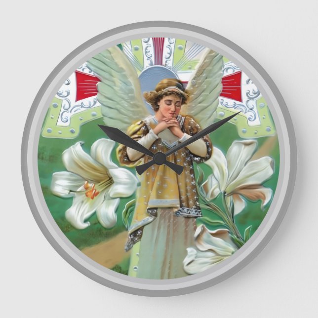Reloj Redondo Grande Ángel rezando (Anverso)