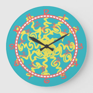 Reloj Redondo Grande ANGELA LOVES SURFING by Masanser Pixelat