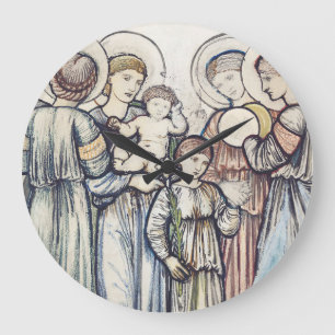 Reloj Redondo Grande Ángeles y Niños por Sir Edward Burne-Jones