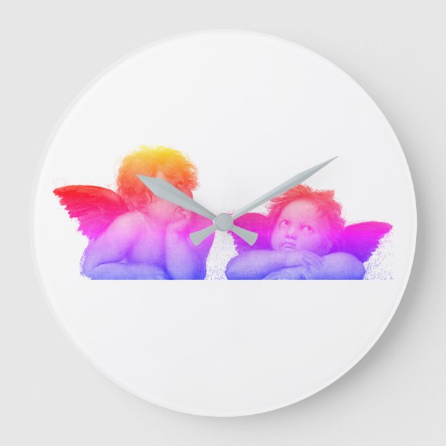 Reloj Redondo Grande Angels ángel Raffael - Madonna Sixtina Raphael - (Anverso)