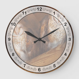 Reloj Redondo Grande Animal - Pájaro - Un par de lechuzas