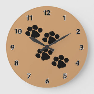 Reloj Redondo Grande Animal Paw Prints
