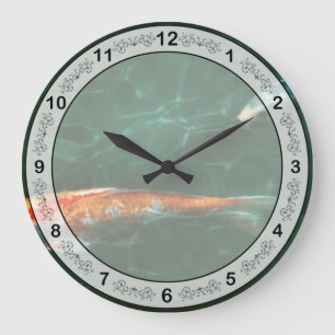 Reloj Redondo Grande Animal - Pez - Koi - Otro cuento de peces