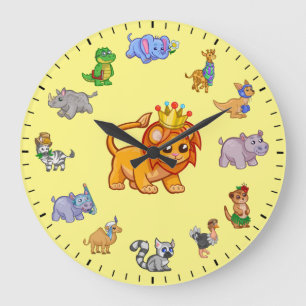 Reloj Redondo Grande Animales Únicos y Lindos de la Naturaleza Temático