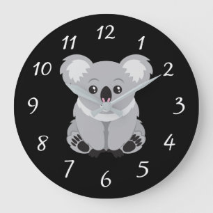 Reloj Redondo Grande Animated Koala Bear Large Clock