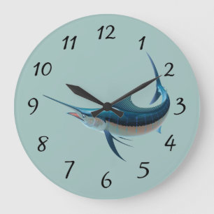 Reloj Redondo Grande Animated Swordfish