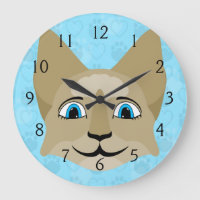 Anime Cat Face Con Ojos Azules