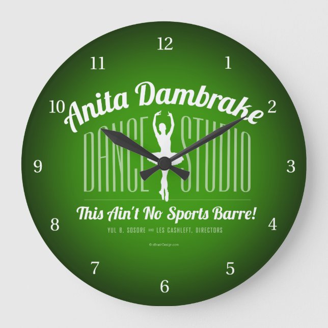 Reloj Redondo Grande Anita Dambrake Dance Studio (Anverso)