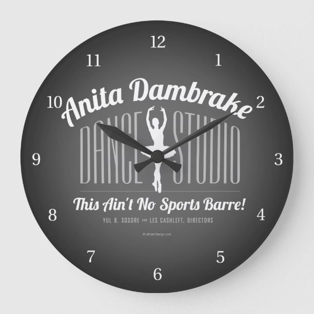 Reloj Redondo Grande Anita Dambrake Dance Studio (Anverso)