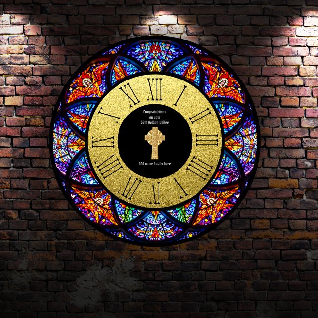Reloj Redondo Grande Aniversario de la Ordenación del Sacerdote Pastor  (Subido por el creador)