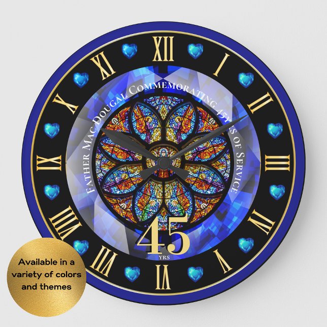 Reloj Redondo Grande Aniversario de la Ordenación Sacerdote Personaliza (Subido por el creador)