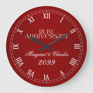 Reloj Redondo Grande Año de los 40 Aniversario de la Rupa Roja
