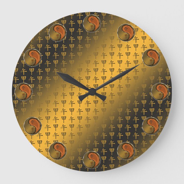 Reloj Redondo Grande Año del Caballo de Madera (Anverso)