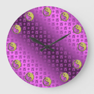 Reloj Redondo Grande Año del Gallo de Metal