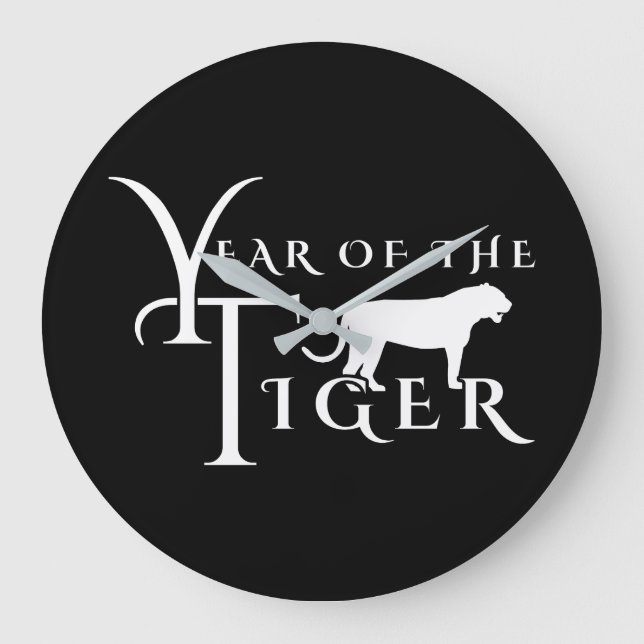 Reloj Redondo Grande Año del tigre (Anverso)