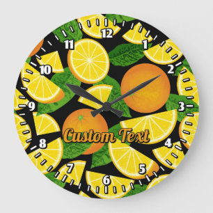 Reloj Redondo Grande Antecedentes del Naranja