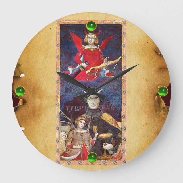 RELOJ REDONDO GRANDE ANTIGUA RENAISSANCE TAROTS 15 /THE DEVIL (Anverso)