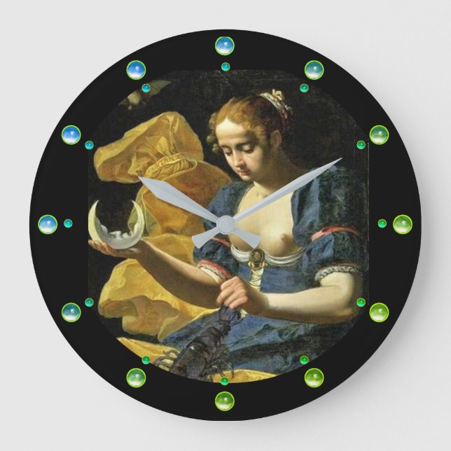 RELOJ REDONDO GRANDE ANTIGUA RENAISSANCE TAROTS 18 /LA LUNA (Anverso)