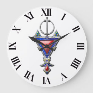 Reloj Redondo Grande antigua señal tribal de la pendant bereber joyer