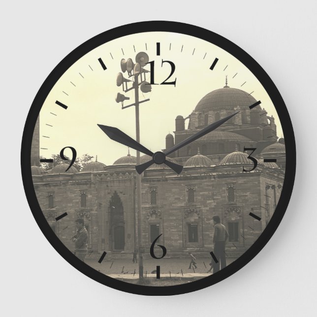 Reloj Redondo Grande Antigua Turquía Estambul Beyazit camii mezquita Ca (Anverso)