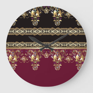 Reloj Redondo Grande Antiguo árabe decorativo barroco ornamental orien