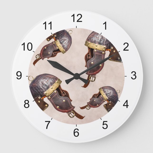 Reloj Redondo Grande Antiguo casco militar romano (Anverso)