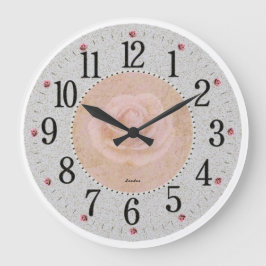 Reloj Redondo Grande Antiguo Chic Deslucido Vintage