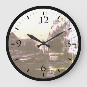 Reloj Redondo Grande Antiguos tranvías de la ciudad de Frankfurt, Alema