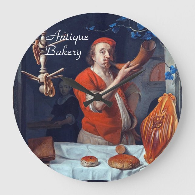 RELOJ REDONDO GRANDE ANTIQUE OVEN BAKER ,BAKERY BREAD TIENDA (Anverso)