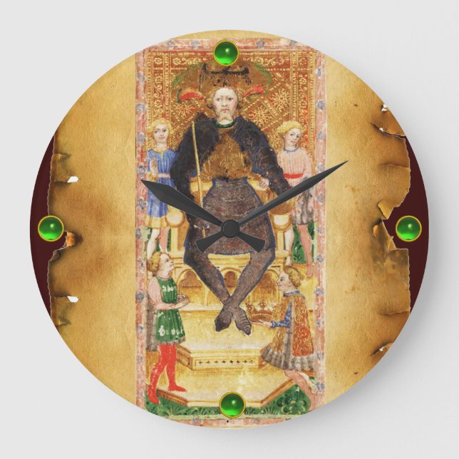 RELOJ REDONDO GRANDE ANTIQUE RENAISSANCE TAROTS 4 / THE EMPEROR (Anverso)