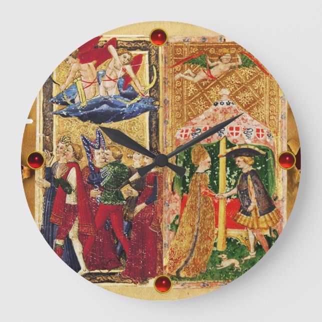RELOJ REDONDO GRANDE ANTIQUE RENAISSANCE TAROTS 6 / THE LOVERS (Anverso)