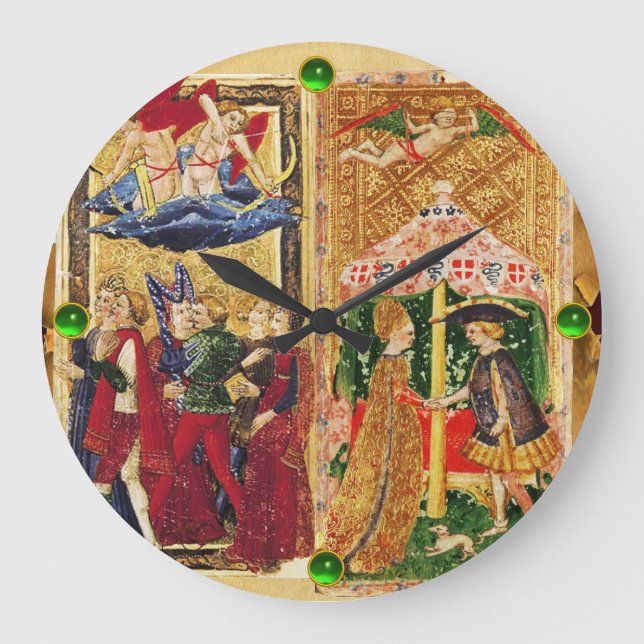 RELOJ REDONDO GRANDE ANTIQUE RENAISSANCE TAROTS 6 / THE LOVERS (Anverso)