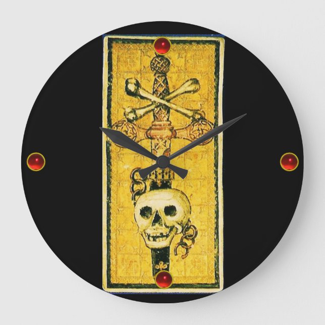 RELOJ REDONDO GRANDE ANTIQUE RENAISSANCE TAROTS  / ACE OF SWORDS (Anverso)