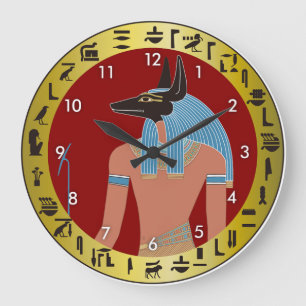 Reloj Redondo Grande Anubis, Dios Egipcio