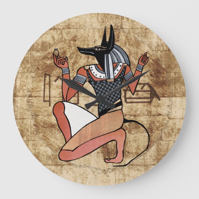 Reloj Redondo Grande Anubis The Guardian Egyptian (Anverso)