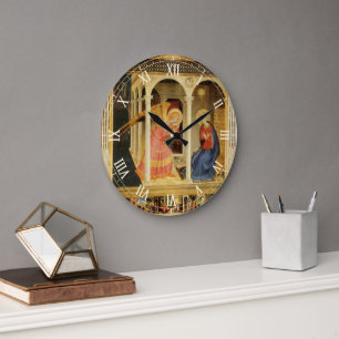 Reloj Redondo Grande Anunciación de Fra Angelico, Arte Fino Renacentist
