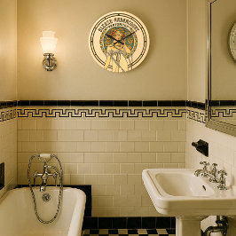 Reloj Redondo Grande Anuncio de Perfume Francés de la Era Victoriana