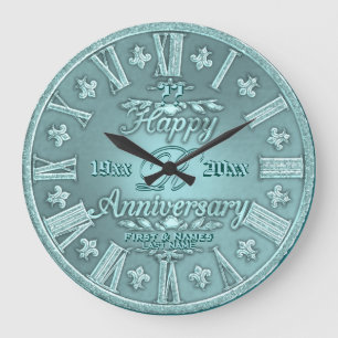 Reloj Redondo Grande Any Year Wedding Anniversary