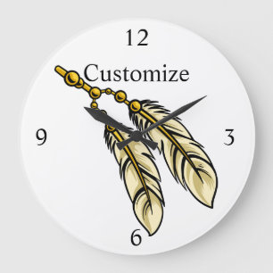 Reloj Redondo Grande Apache Feathers Thunder_Cove