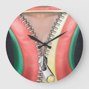 Reloj Redondo Grande apariencia de cuero