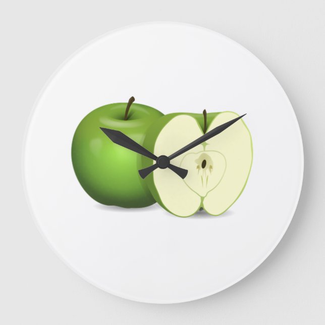 Reloj Redondo Grande Apple verde (Anverso)