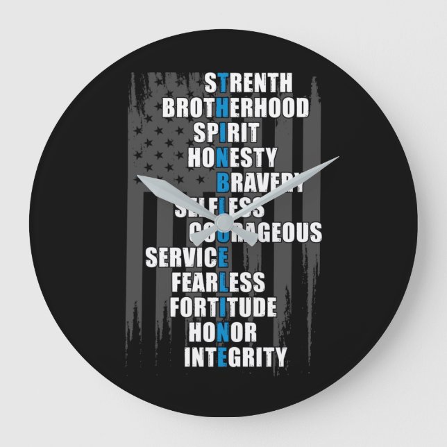 Reloj Redondo Grande Apreciación de la policía de bandera (Anverso)