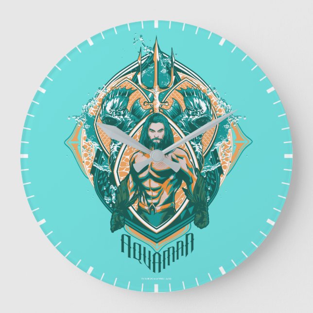 Reloj Redondo Grande Aquaman | Aquaman & Trenchers Graphic (Anverso)